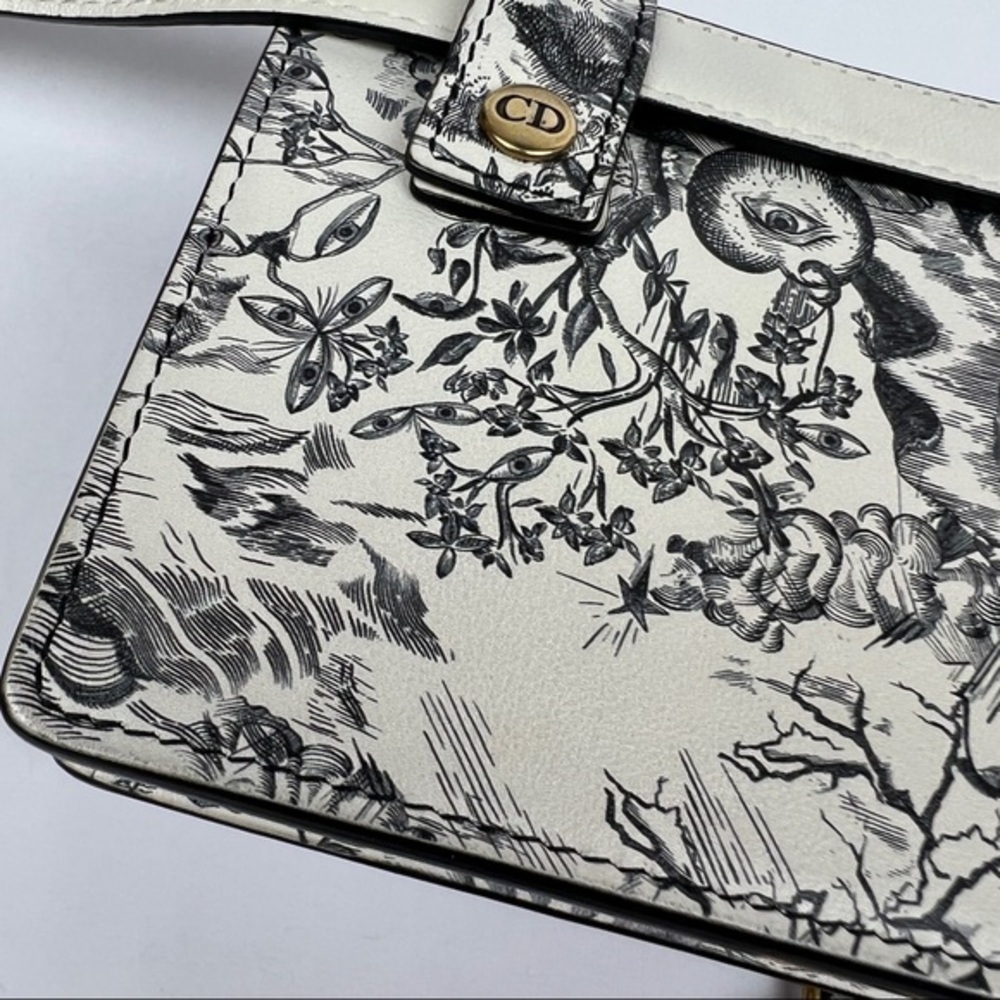 Christian Dior Jardín Print Leather Saddle D Belt Bag - Picture 8 of 13